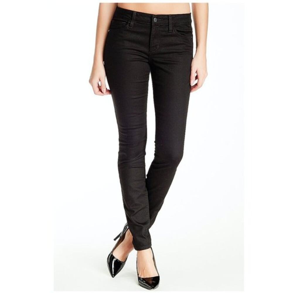 Joe's Black Jet Black Denim "The Skinny" Mid Rise Skinny Jeans Women's‎ 28